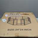 Dog Playpen 24 Inch 8 Panels, Ideal Dog Fence for Puppy/Small Dogs Indoor & Outdoor Bliss, Perfect Dog Pen for Camping, Yard, RV, Garden Fence, Black