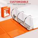 Sinload 6 Pcs 3 Ring Binder 5 Inch D Ring with Pockets, Multicolored