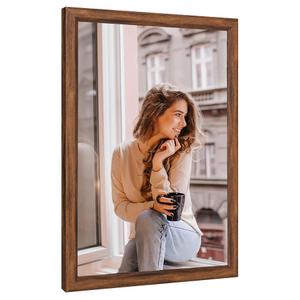 20x28 Wood Frame Brown, Rustic Natural Wooden 28x20in Poster Picture Frame, Distressed 20 x 28inch Woodgrain Gallery Photo Frame with HD Plexiglass, Horizontal Vertical Wall Mounting Display 1pc
