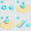 5 PCS Cake Pop Mold Set with 7.87-inch Tray, Heart Square Cloud Oval Round 3D Printed Cake Pop Cutter and Pusher, Baking Molds for Home Baking, Birthday Parties, Wedding Desserts