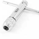 uxcell Adjustable Ratchet Tap Wrench T-Handle, 3/16"-1/2"(UNC/UNF) / 3.5mm-12mm Capacity, Tap Reamer Tapping Ratcheting Wrench,110mm (4.33-inch) Body Length