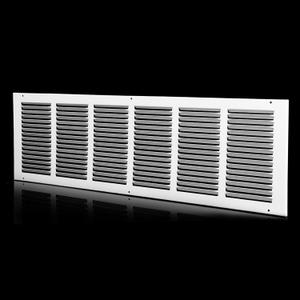 30 x 8 Return Air Grille (Duct Opening Size), Air Return Vent Cover, AC Vent Cover, Cold Air Return Vent Cover, Flat Return Air Grilles, Outer Dimensions:31.75"W x 9.75"H (30"W x 8"H, Duct Opening)
