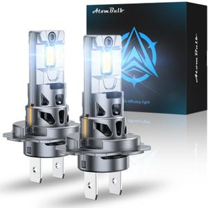 H7 Bulbs, 40000LM 6500K Cool White, 1:1 Mini Size, 1000% Super Bighter H7 Light Bulb with 80000H Lifespan, 1 Min Plug-N-Play, IP68 Waterproof Non-polarity, Pack of 2