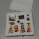 Fairies Set of 10 Pcs Miniature Garden Figurines - Outdoor Decor Art for Fall Winter, Outdoor Statue for Patio, Lawn, Yard Decoration