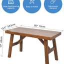FUIN 30" Solid Wood Farmhouse Bench - Rustic Entryway, Living & Dining Room Seating, Natural Finish, 30 inchD x 17 inchH x 13.1 inchW