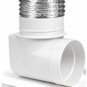 DIY Dryer Vent Connector Kit  Space Saving, Toolless Design with Airtight Seal  STV90 by Ziggurat Products