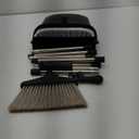 Broom with Dustpan Combo Set (54) Long Handle Household Dust Pan for Home Office Kitchen Cleaning Black & Grey