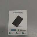 Wallet Tracker Card (iOS Only) - Work with Apple Find My, Bluetooth Tracker Smart Tracking Card Wallet Finder, 0.07in Slim, IP68 Waterproof, Light Black