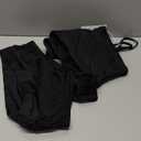 Pink Queen Women's High Waist Bikini Set Removable Strap Bandeau Two Piece Swimsuit Bathing Suit (Large, Black)