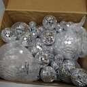 54 Pcs Mini Silver Disco Balls - Hanging Mirror Ornaments for Party, Wedding, Christmas Supplies (1.2 Inch, 2 Inch, 3.2 Inch, 4 Inch)