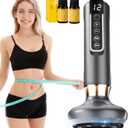 Lymphatic Drainage Massager, Cellulite Massage Tool Helps Reduce Stretch Marks & Cellulite with 12 Suction Modes, Cupping Machine, Rechargeable & Cordless (Grey)