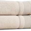 Preston Lane Douro Bath Towel Set 2 Pack Luxury Cotton Towels, Ultra Soft & Absorbent, Quick-Dry Spa-Quality Bathroom Towels, Made in Portugal, Clay 55 x 28