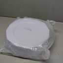 WDF 60pcs White Plastic Plates -10.25inch Baroque White Disposable Dinner Plates for Upscale Parties/Wedding