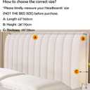 Stretch Headboard Covers for Queen King Size Bed Headboard Slipcover, Thicken Dustproof Protector Cover for Bedroom Decor Ivory, 63 in