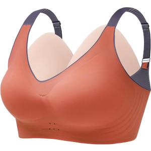 2 In 1 Silicone Breast Forms Pocket Bra Fake Boobs Fake breasts Silicone Breastplate (D cup silicone, Caramel Color)