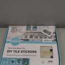 KASARO Peel and Stick Marble Tiles, Self-Adhesive Aluminum Wall Tile Stick on Bathroom, Fireplace, RV, Marble Beige with Vintage Golden Embellished Stripes, 10-Sheet