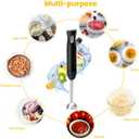 Immersion Blender Handheld Cordless Stick, Stainless Steel Hand Held Blender Mixer with Egg Whisk, for Soup, Smoothie, Puree, Baby Food
