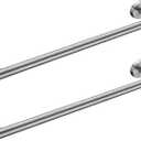 Nolimas Brushed Nickel Bath Towel Bar Single Bars Towel Rack Rod Classic Wall Mounted SUS304 Stainless Steel Toilet Kitchen Bathroom Towel Holder Towel Shelf Single Layer,24 inches-2 Pack