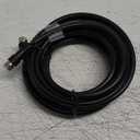 GE RG6 Coaxial Cable, 15 Ft. F-Type Connectors, Double Shielded Coax, Input Output, Low Loss Coax, Ideal for TV Antenna, DVR, VCR, Satellite Receiver, Cable Box, Home Theater, Black, 33627