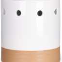 LEETOYI Garlic Keeper with Lid, Garlic Holder Storage Container, Ceramic Garlic Container for Countertop, Garlic Saver to Keep Your Garlic Cloves Fresh Longer, Easy to Clean