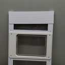 Full-Size Window Pet Door for Cat&Small Dog, Fits 24"-28" Width Windows, Quick-Fit Cat Door Window Insert, 4 Locking Mechanisms, Magnetic Closure Cat Door for Window,Aluminum Frame Pet Door for Window