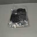 5 x Kids Double Layer Warm Knit Mittens, Girls Boys Winter Outdoor Lined Gloves Cute Full Finger Children Knit Gloves for 4-8 Years (Black)