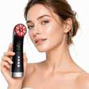 4-in-1 Facial Massager for Face & Neck, Red Light Skincare Device for Puffiness & Fine Line Care, At-Home Beauty Tool