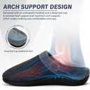 ERGOfoot Orthotic Slippers with Arch Support, Ideal for Plantar Fasciitis, Flat Feet, Heel Pain Relief, Slip on Clog Indoor Outdoor House Shoes with Anti-Skid Rubber Sole (9 Women/8 Men, Grey)