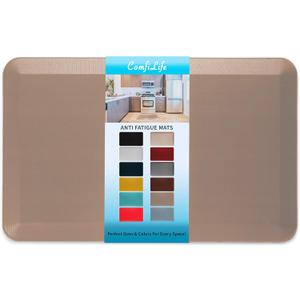 ComfiLife Anti Fatigue Floor Mat  3/4 Inch Thick Kitchen Mats for Floor, Standing Desk Mat, Kitchen Rug  Comfort at Home, Office  Durable  Stain Resistant  Non-Slip Bottom (20" x 32", Beige)
