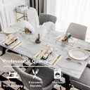 Home Brilliant White Placemats Set of 4 Cloth Placemat Decorations Heat Resistant Washable Place Mats Set of 4 for Wedding Birthday Party, White