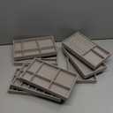 Set of 8 Velvet Jewelry Drawer Organizer Inserts, Stackable Trays with Removable Dividers, Earring and Ring Holder Display for Dresser, Storage Case for Necklace Bracelet Watch - Grey