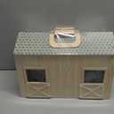 Melissa & Doug Fold and Go Wooden Horse Stable Dollhouse with Handle and Toy Horses (11 pcs)