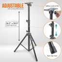 Pyle Mount Holder Heavy Duty Rubber Capped Tripod, Adjustable Height from 36.2 x 58.0 inches, Locking Safety PIN and 35mm Compatible Insert, On-Stage or in-Studio Use - PSTND1