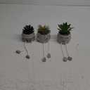 3PCS Cute Artificial Plants Office Decor for Women and Men, Small Fake Plants Decor for Bedroom and Bathroom, Lovely Faux Succulent Desk Decor for Office and Home