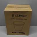 BYSNOW 500 Pack 9 oz Clear Plastic Cups, Thickened Disposable Drink Clear Cups for Party, Higher Heat Resistance Drinking Cup for Wine, Juice, Fruit and Cold/Hot Beverages