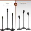 Black Candlestick Holders Taper: Tall Candle Holder Set of 3 Fireplace Mantle Decor Dinning Table Centerpiece Metal Candle Stand Halloween Decorations