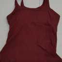 Butterluxe U Neck Tank Tops for Women - Padded Athletic Workout Camisole Crop Tops with Built in Bra, S