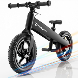 Moogweer Electric Bike for Kids, Electric Balance Bike for Ages 3-8 Years Old,Kid Electric Motorcycle with 2 Speed Modes,Push-Button Brakes,12 Inch Dirt Off-Road Tire and Adjustable Seat(Black)