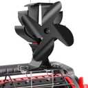 Signstek Wood Stove Fan,Heat Powered Heater Fan with Hook for Indoor Outdoor Propane Gas Heater,Gas Wood Burner Stove Fireplace Tent Camping Accessories