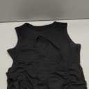 Women's Summer Sexy Club Bodycon Cutout Ruched Mini Party Dresses Sleeveless Night Tank Short Dress (Large, Black)