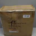 Alupssuc 6.5ft Pop Up Prelit Pencil Artificial Christmas Tree with Remote Control, Pre-Decorated Red&Gold Decorations, Pre-Lit White & Multi-Color Lights, Perfect Choice for Xmas Decoration, 6.5 FT