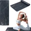 Gaiam Dry-Grip Yoga Mat - 5mm Thick Non-Slip Exercise & Fitness Mat for Standard or Hot Yoga, Pilates and Floor Workouts - Cushioned Support, Non-Slip Coat - 68 x 24 Inches