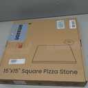 Unicook 15 x 15 Inch Square Cordierite Pizza Stone for Oven Grill, 8 Lbs
