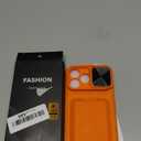 SSLOTSCASE for iPhone 17 Pro Max Case with Card Holder & Camera Stand & Kickstand & Slide Camera Lens Cover & Wallet, Military-Grade Heavy Duty Phone Case Cover for iPhone 17 Pro Max 6.9'', Orange