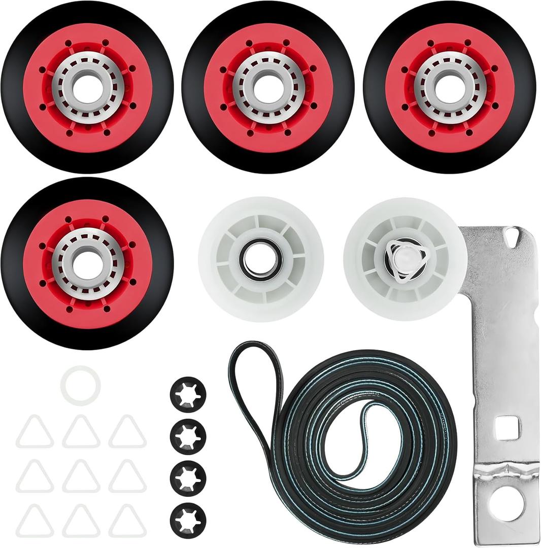WED8000DW4 MEDB835DW1 MED3500FW0 MED6630HW1 MEDB765FC0 MGDB835DC4 Drum Roller Kit Fit for MGD7100DW0 MGDB880BW0 MED6230HW3 MED8200FW0 MEDC465HW0 MED8200FC1 MED5630HW2 MGDB950YG0