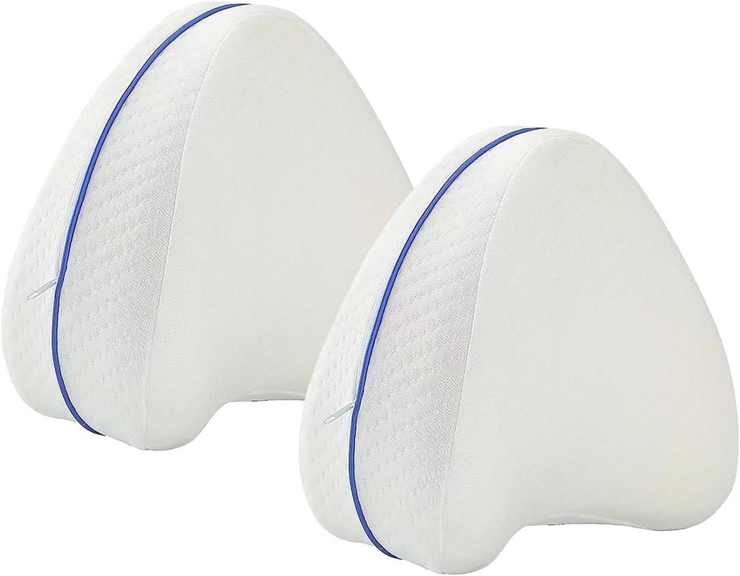 2 pcs Replacement Pillow Case for Contour Legacy Leg Washable Zippered Lightweight and Soft Cover ONLY, White