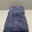 Yimobra Bathroom Rug Mat 47 x 24, Non Slip and Super Absorbent Bath Mat, Machine Washable Quick Dry, Ultra Plush Chenille Shower Rugs for Bathroom Floor Sink Tub and Shower Outside, Navy Blue