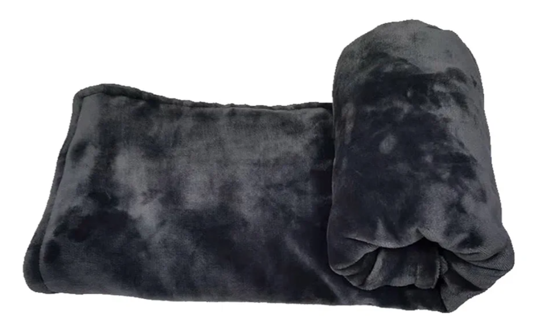 Warm Soft Electric Blanket, Fluffy USB Electric Throw Thick Flannel Heating Blanket 3 Heat Settings, Fast Heating -Dark grey-85×150cm (33×59inch)