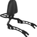 Motorcycle Upright Sissy Bar Backrest Passenger Seat Replacement for Indian Scout 2015-2024 Scout Sixty 2016-2024 Scout ABS 2019-2020 Detachable Backrest Luggage Rack