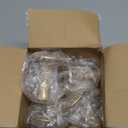 Gold Taper Candle Holder Set of 12, Hewory Short Skinny Brass Candlestick Holders, Vintage Small Low Metal Candles Sticks for Wedding Centerpieces Christmas Birthday Party Holiday Dinning Table Decor